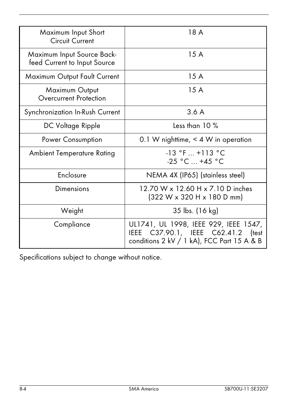 SMA SB 700U User Manual | Page 82 / 86