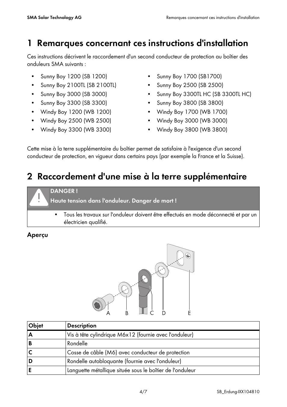 SMA DB-SB-ERD User Manual | Page 4 / 8