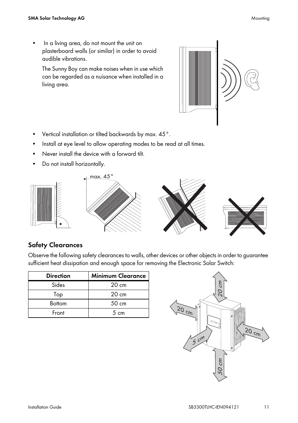 SMA SB 3300TL HC User Manual | Page 11 / 44