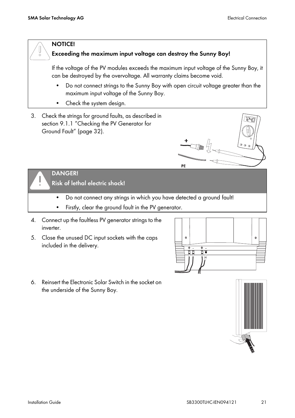 SMA SB 3300TL HC User Manual | Page 21 / 44