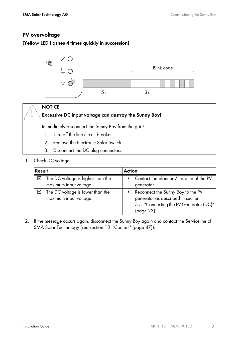 SMA SB 1100 User Manual | Page 31 / 52