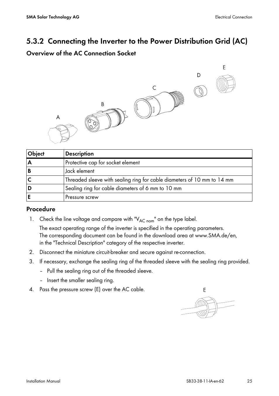 SMA SB 3300-11 Installation User Manual | Page 25 / 76