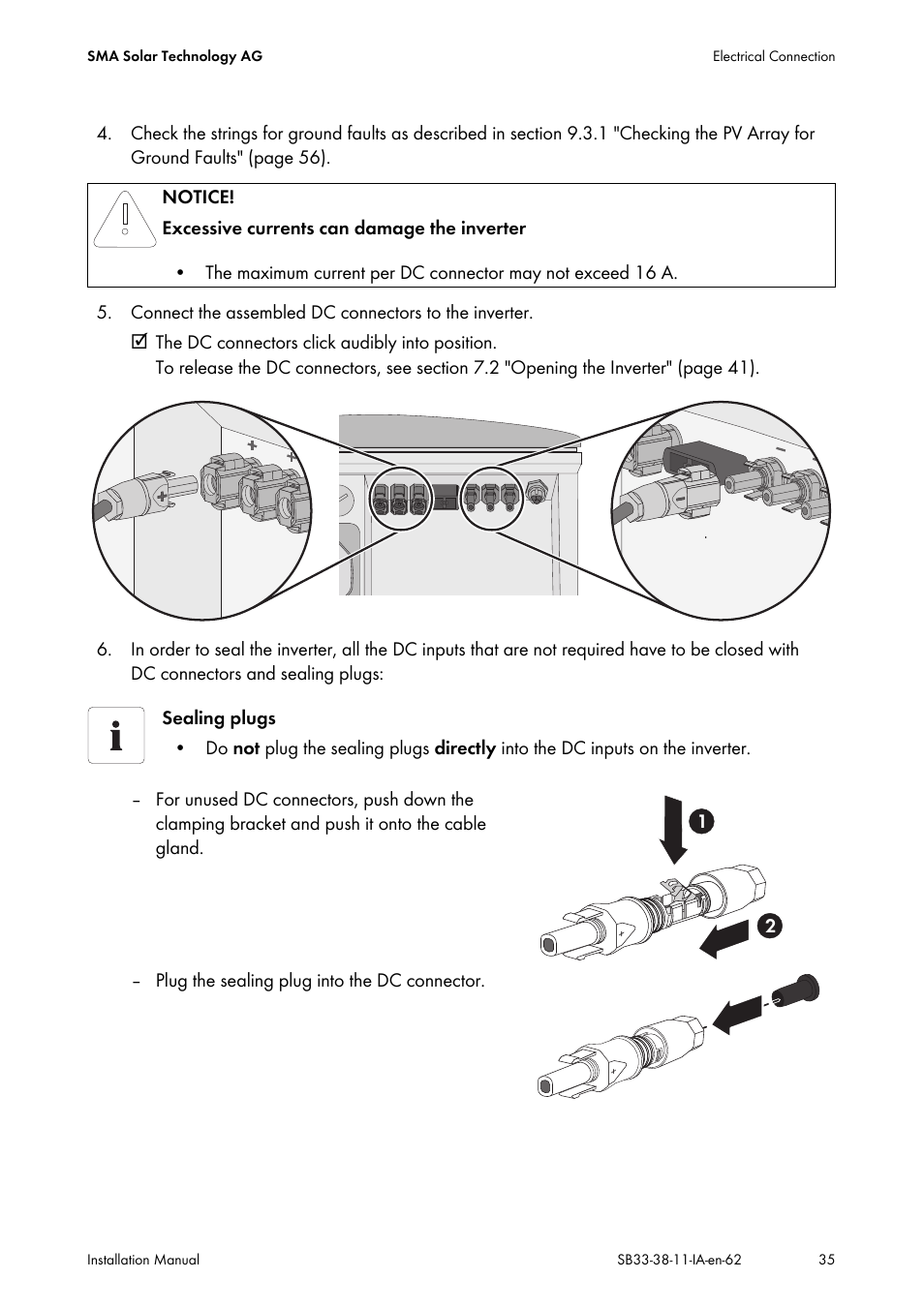 SMA SB 3300-11 Installation User Manual | Page 35 / 76