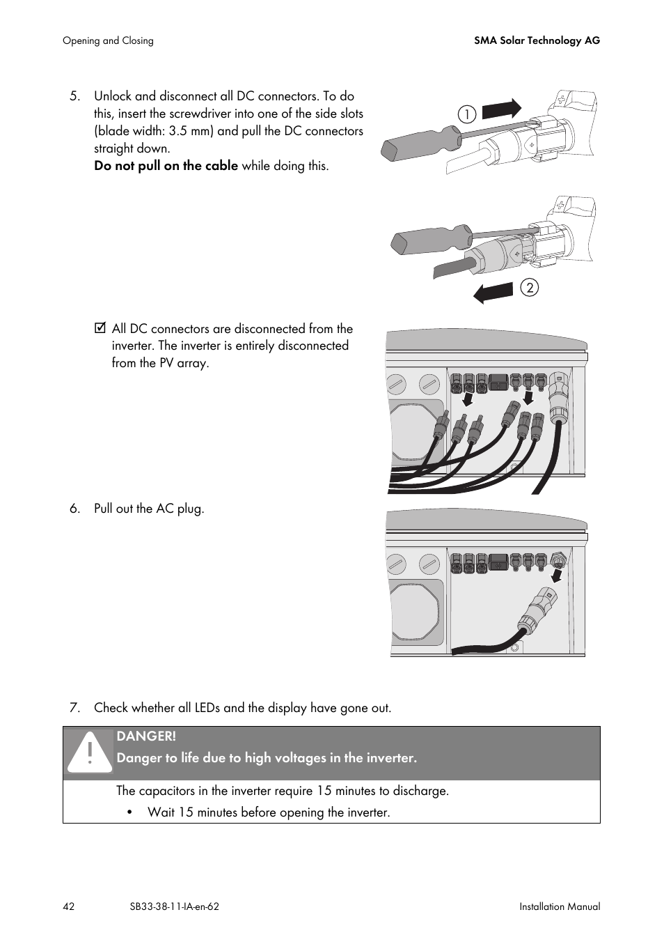 SMA SB 3300-11 Installation User Manual | Page 42 / 76