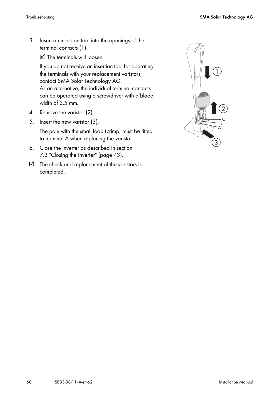 SMA SB 3300-11 Installation User Manual | Page 60 / 76