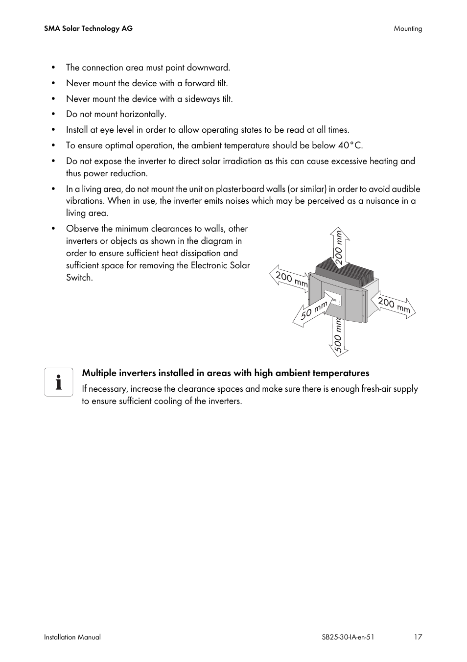 SMA SB 2500 Installation User Manual | Page 17 / 76