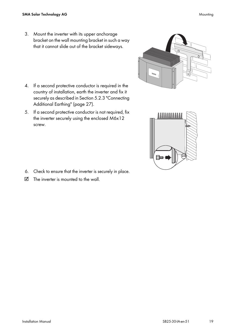 SMA SB 2500 Installation User Manual | Page 19 / 76