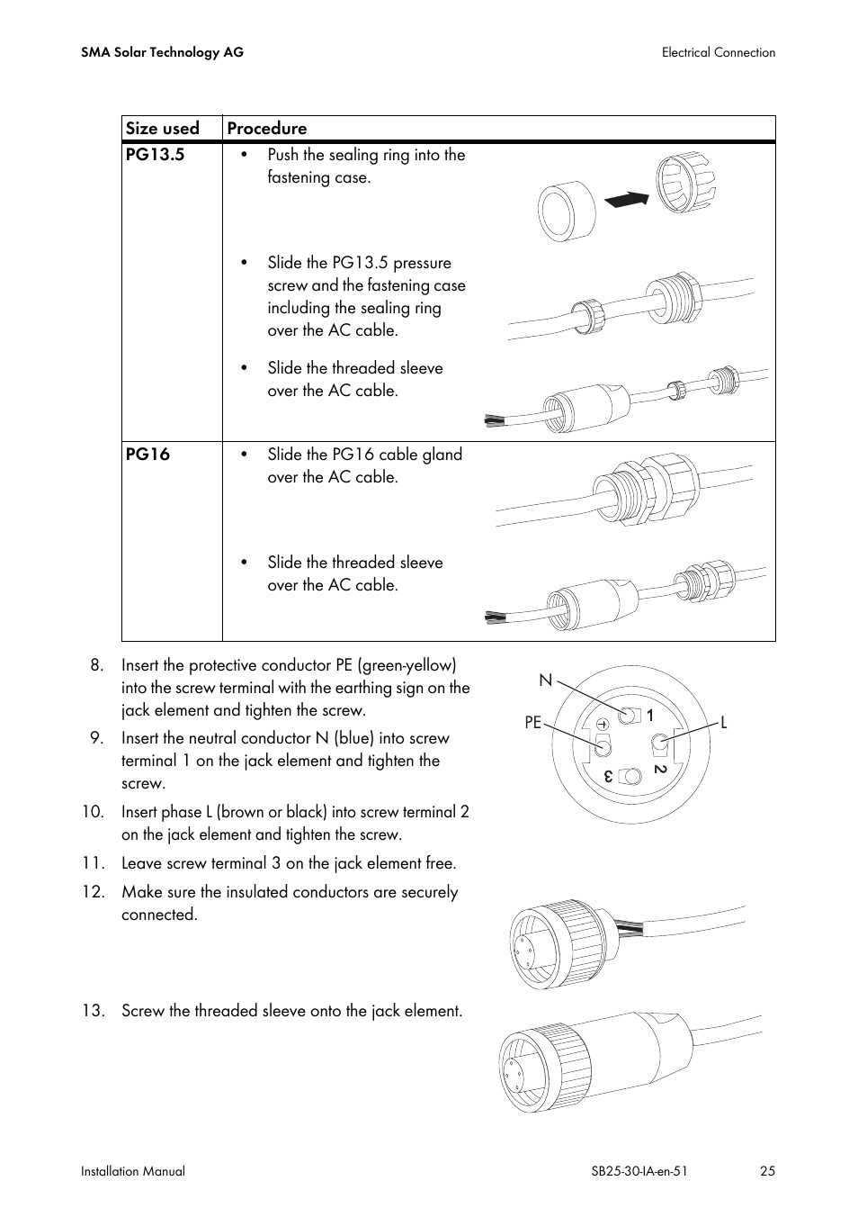 SMA SB 2500 Installation User Manual | Page 25 / 76