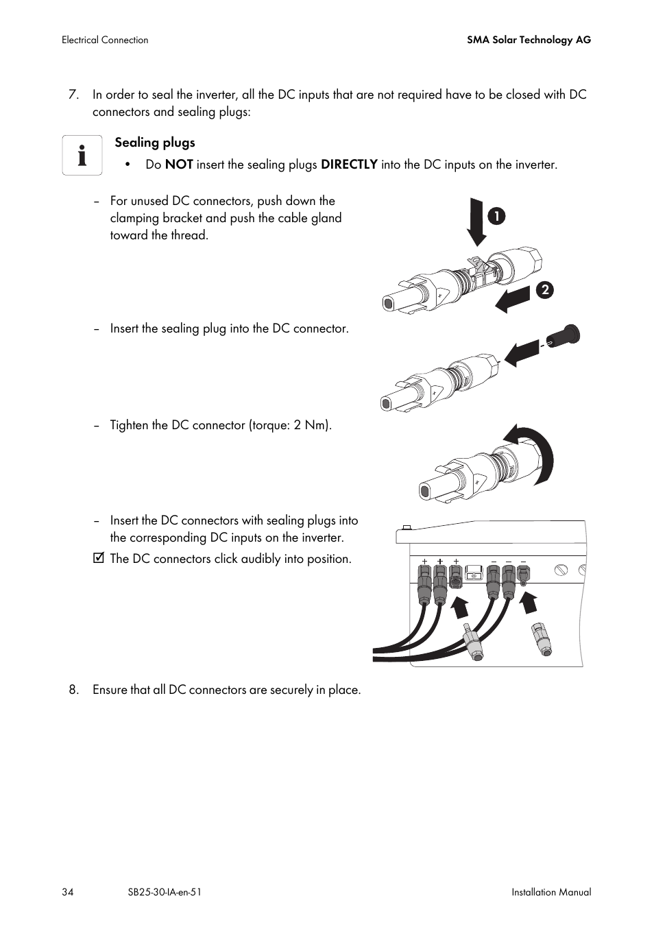 SMA SB 2500 Installation User Manual | Page 34 / 76
