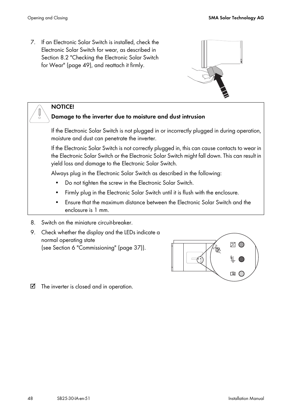 SMA SB 2500 Installation User Manual | Page 48 / 76