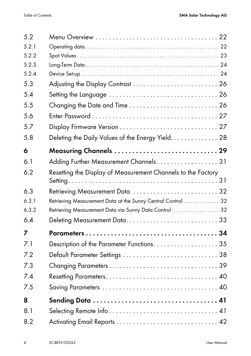 SMA SC 200 User Manual | Page 4 / 96