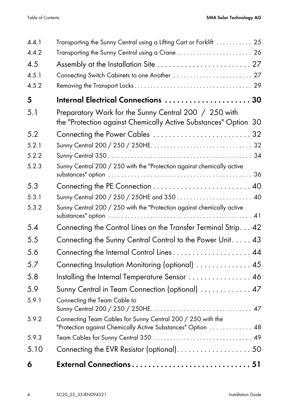 SMA SC 200 Installation User Manual | Page 4 / 92