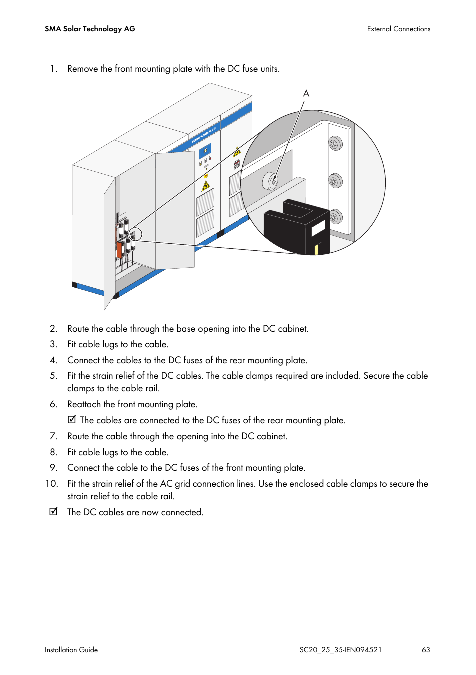 SMA SC 200 Installation User Manual | Page 63 / 92