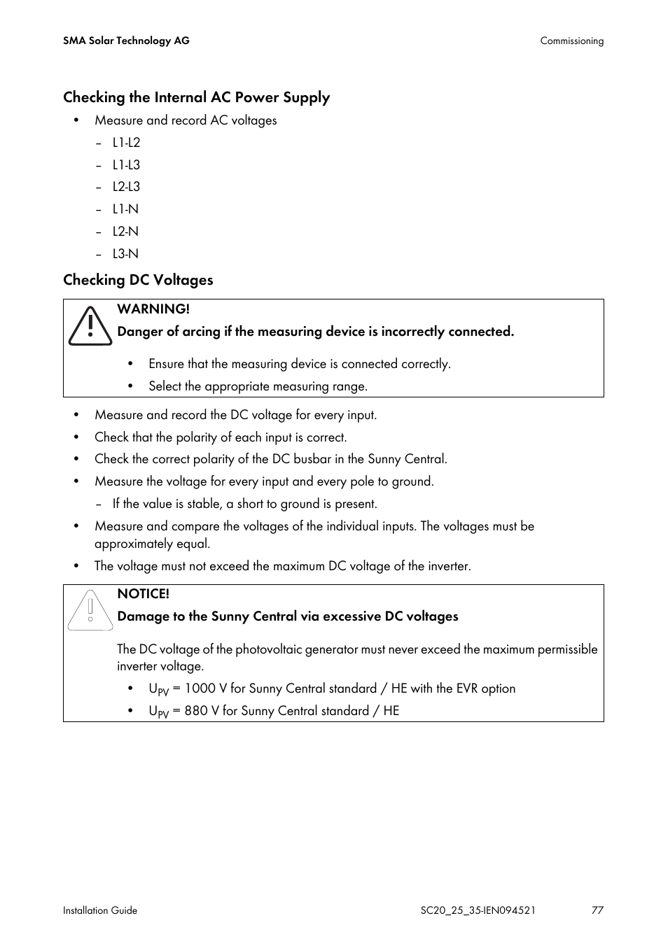 SMA SC 200 Installation User Manual | Page 77 / 92