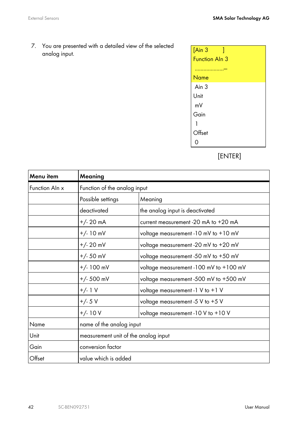 SMA SUNNY CENTRAL User Manual | Page 42 / 68