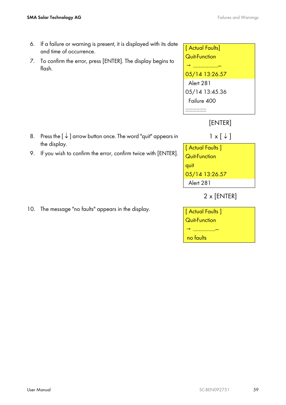 SMA SUNNY CENTRAL User Manual | Page 59 / 68