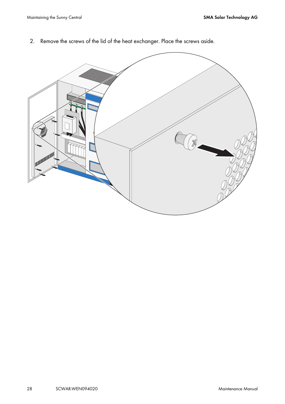 SMA SUNNY CENTRAL Maintenance manual User Manual | Page 28 / 68