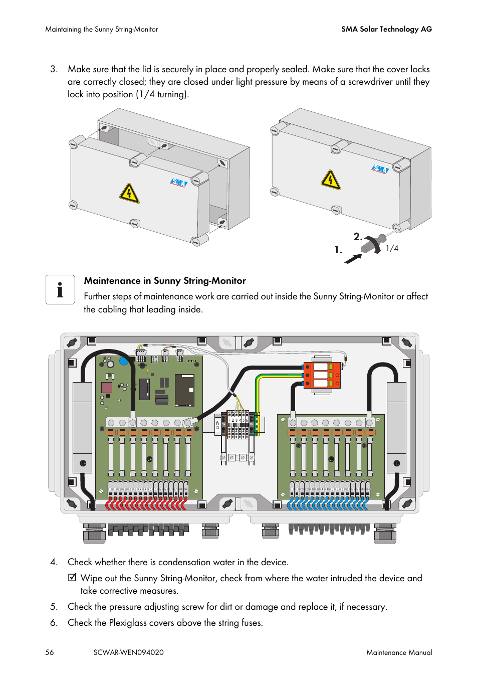 SMA SUNNY CENTRAL Maintenance manual User Manual | Page 56 / 68