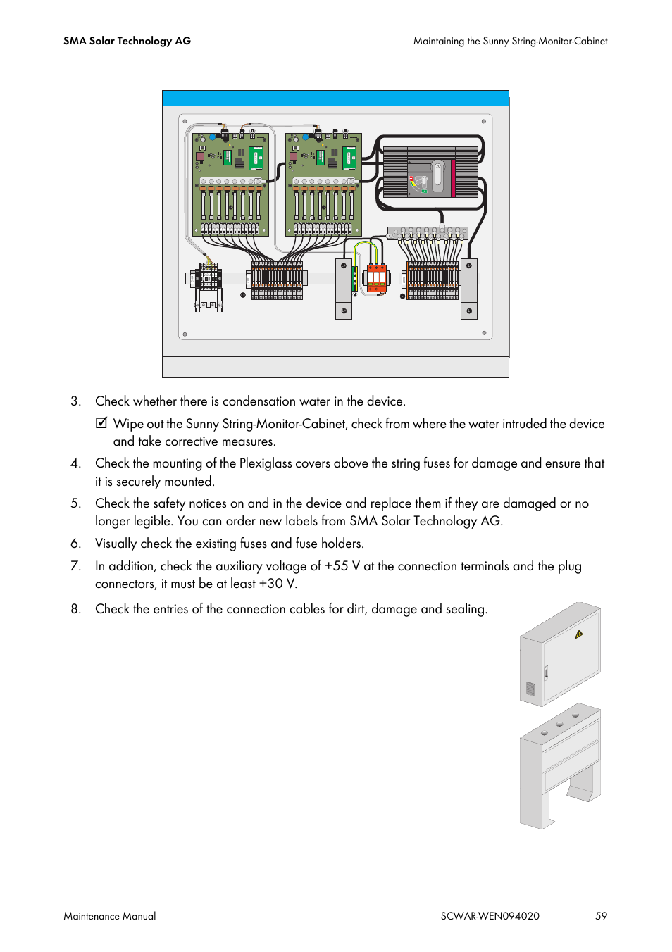 SMA SUNNY CENTRAL Maintenance manual User Manual | Page 59 / 68