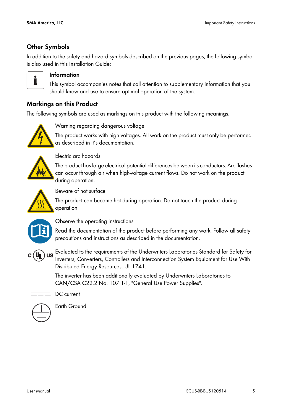 SMA SC 250U User Manual | Page 5 / 44