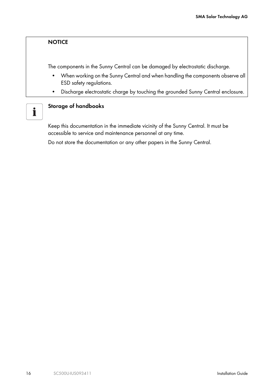 SMA SC 500U Installation User Manual | Page 16 / 76