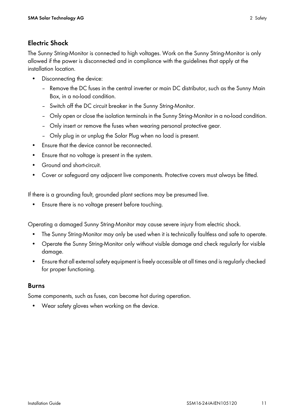 SMA SSM16-11 User Manual | Page 11 / 84