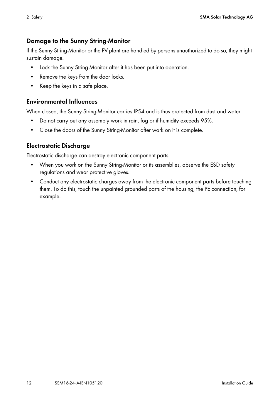 SMA SSM16-11 User Manual | Page 12 / 84