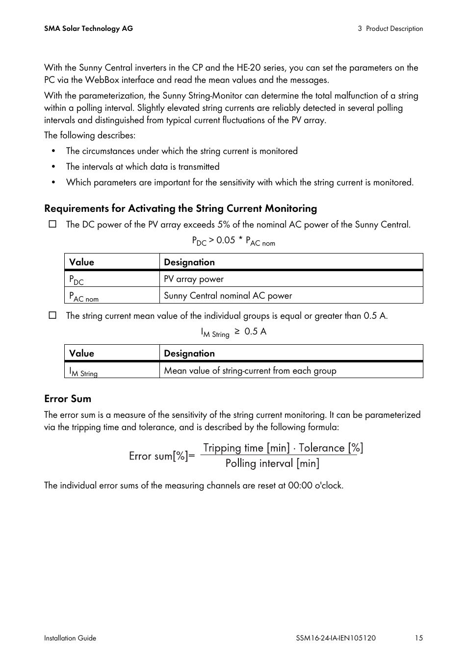 SMA SSM16-11 User Manual | Page 15 / 84