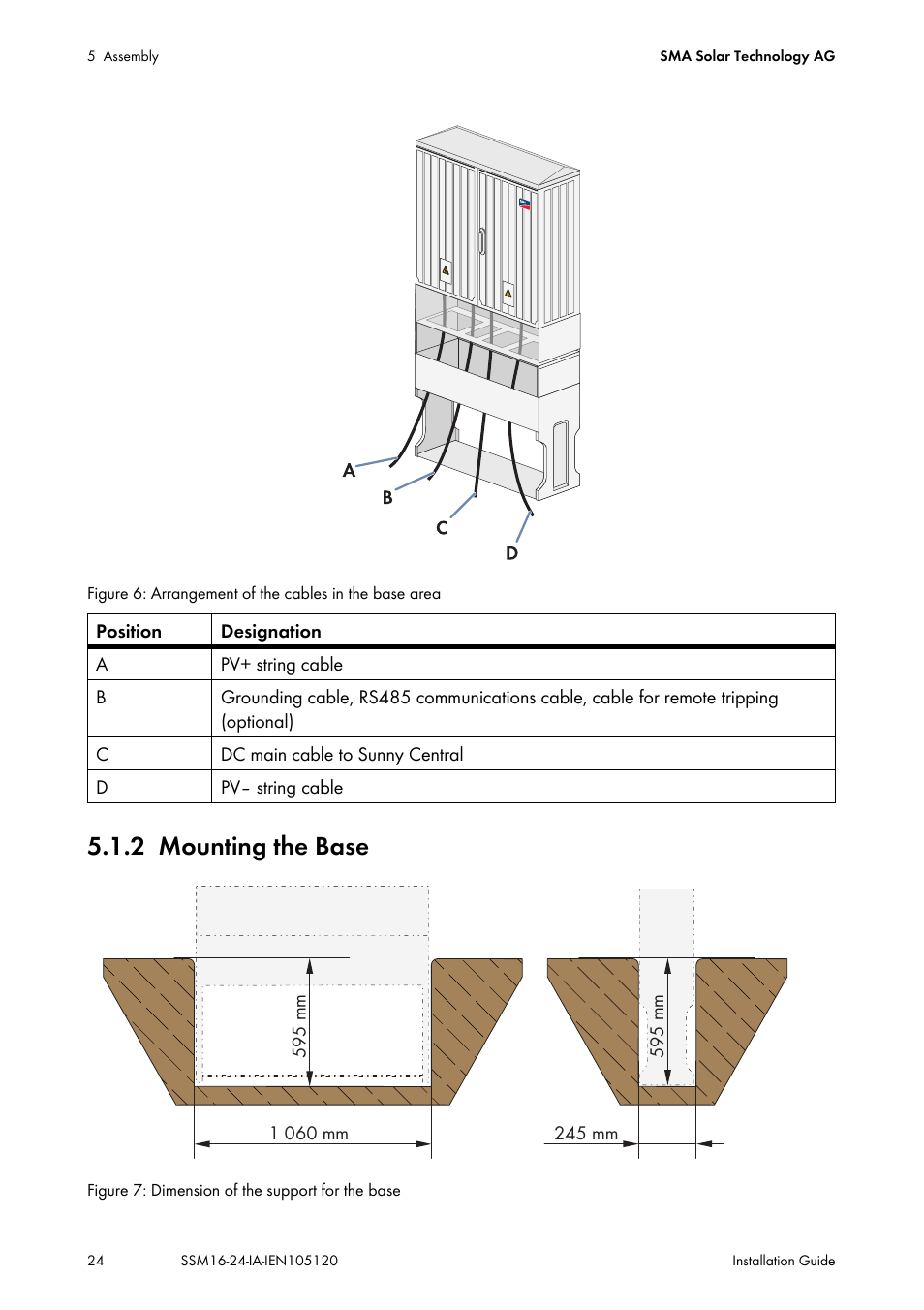 2 mounting the base, Mounting the base | SMA SSM16-11 User Manual | Page 24 / 84