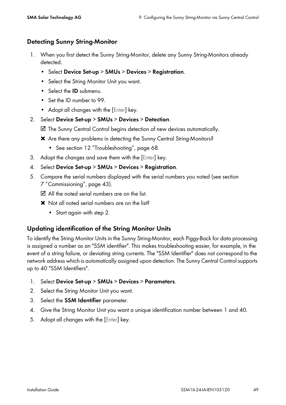 SMA SSM16-11 User Manual | Page 49 / 84