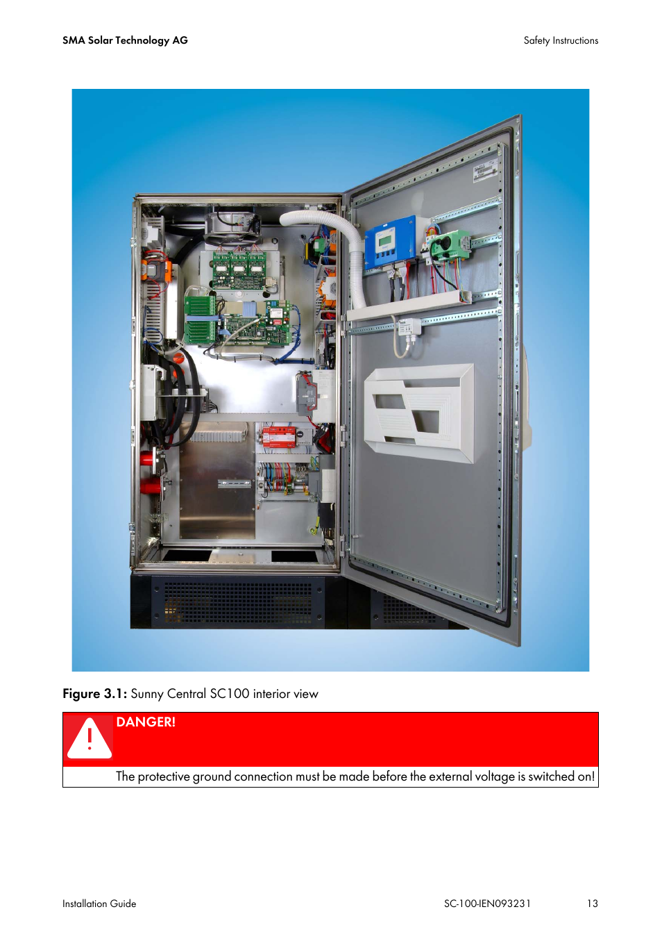 SMA SC 100 Indoor Installation User Manual | Page 13 / 56