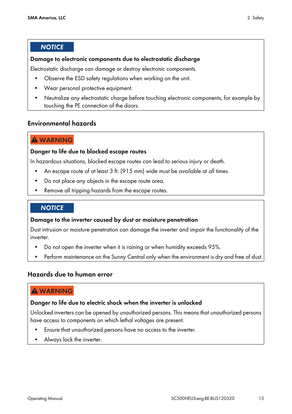 SMA SC 500HE-US User Manual | Page 15 / 88
