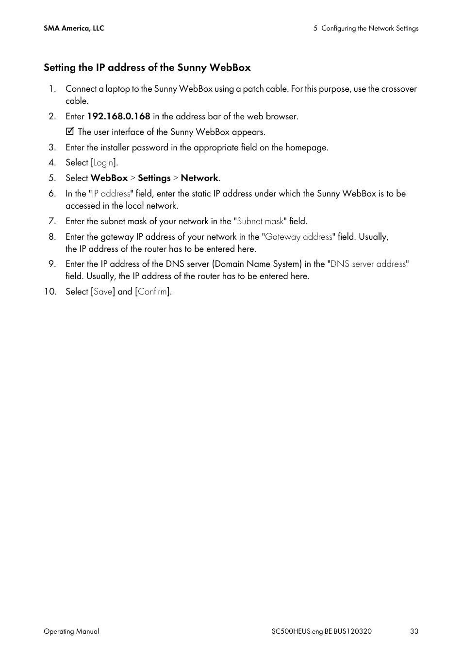 SMA SC 500HE-US User Manual | Page 33 / 88