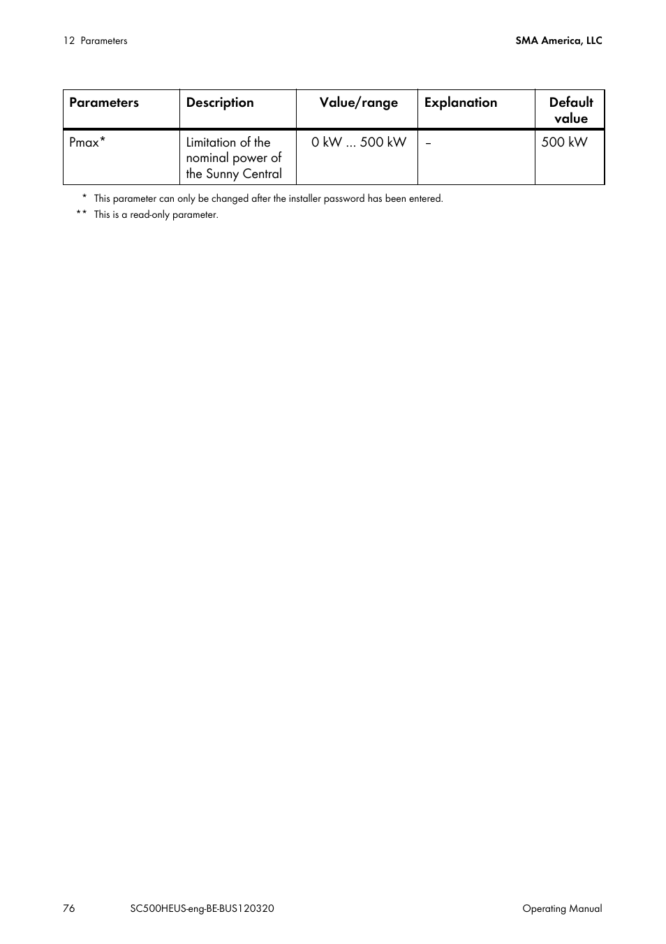 SMA SC 500HE-US User Manual | Page 76 / 88