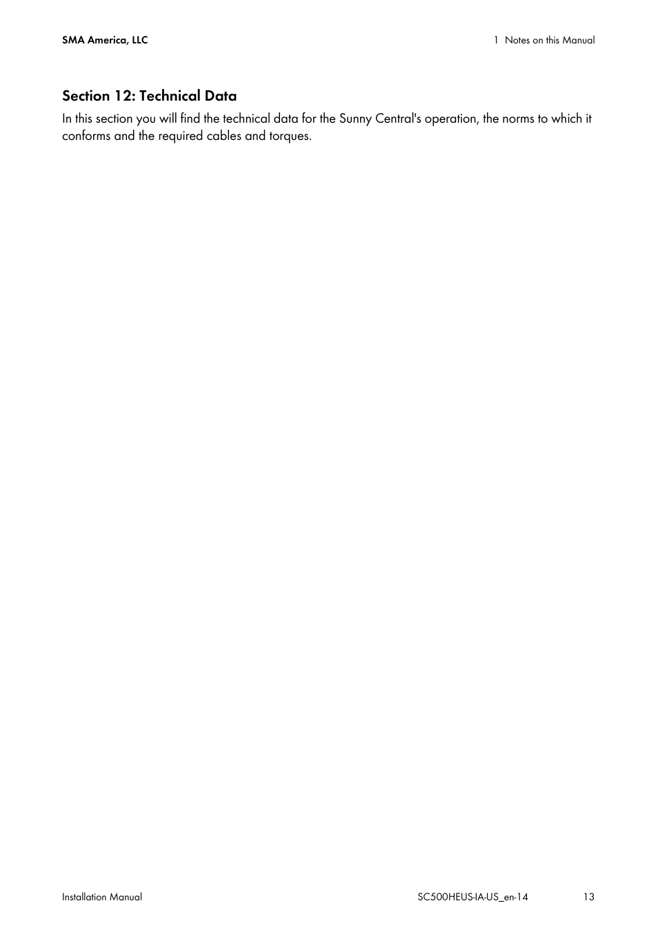 SMA SC 500HE-US Installation User Manual | Page 13 / 88