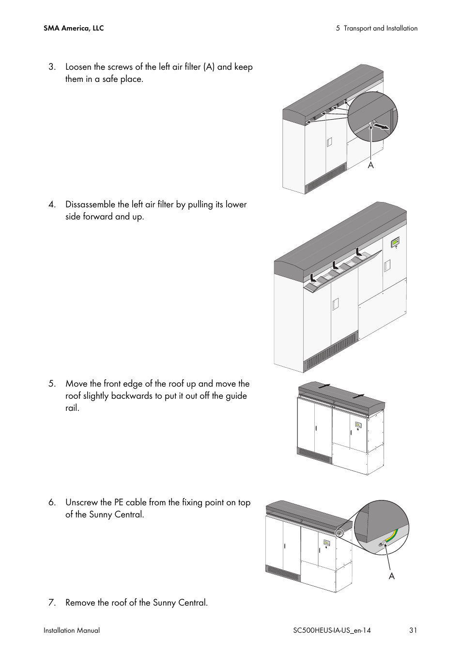 SMA SC 500HE-US Installation User Manual | Page 31 / 88