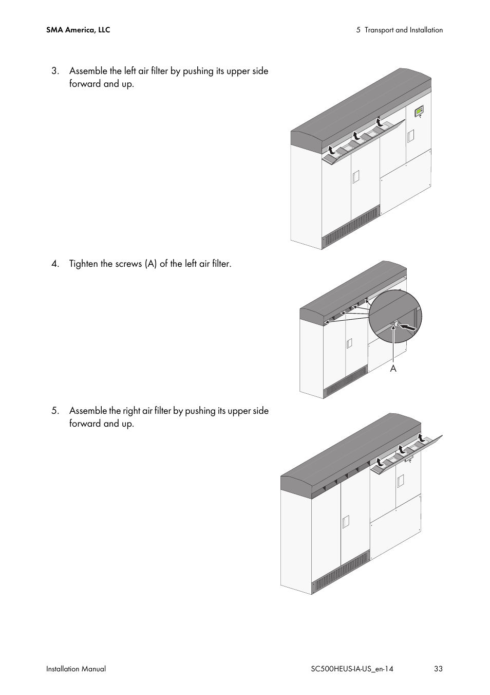 SMA SC 500HE-US Installation User Manual | Page 33 / 88