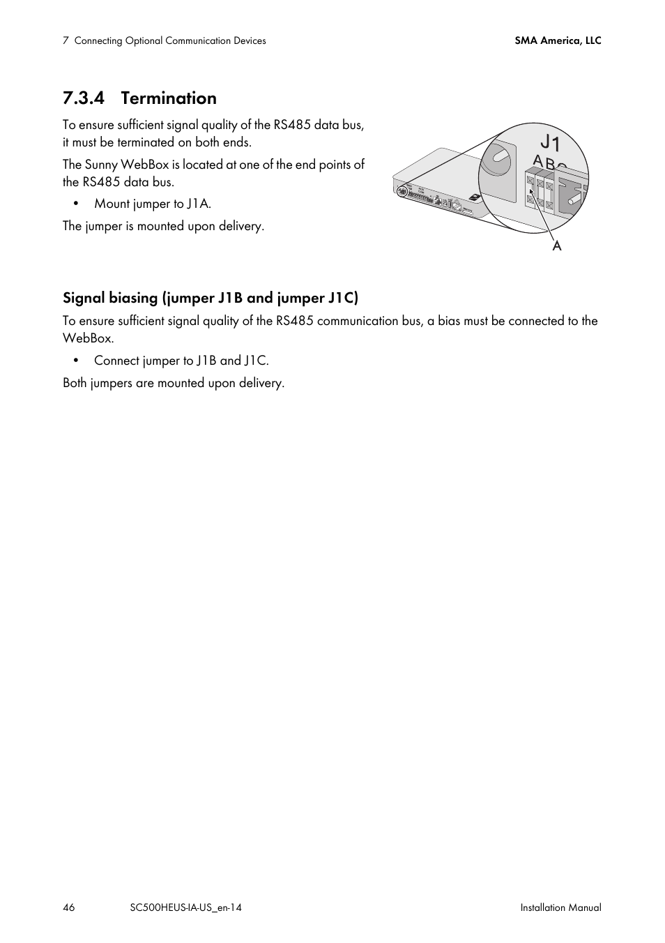 4 termination | SMA SC 500HE-US Installation User Manual | Page 46 / 88