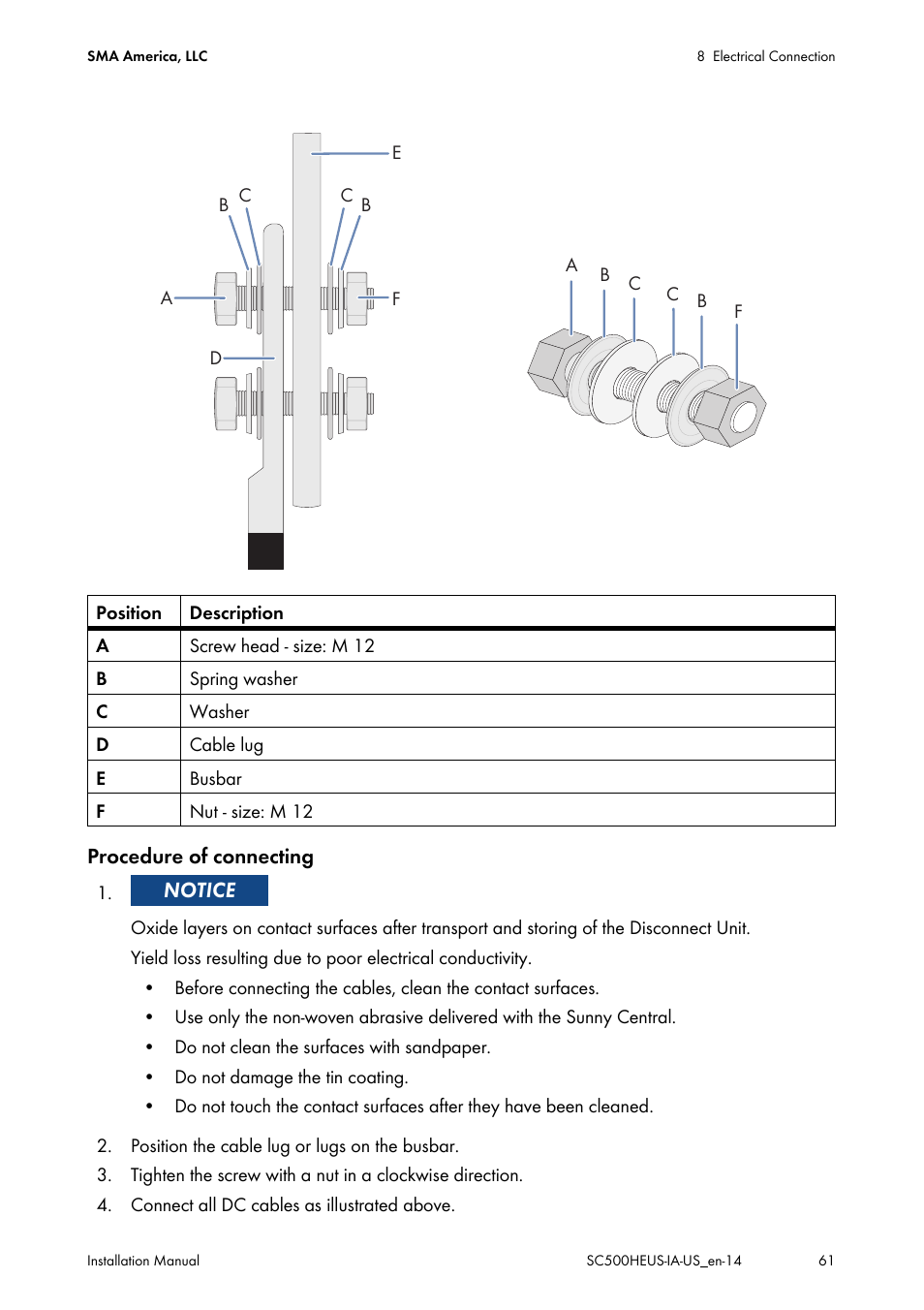 SMA SC 500HE-US Installation User Manual | Page 61 / 88