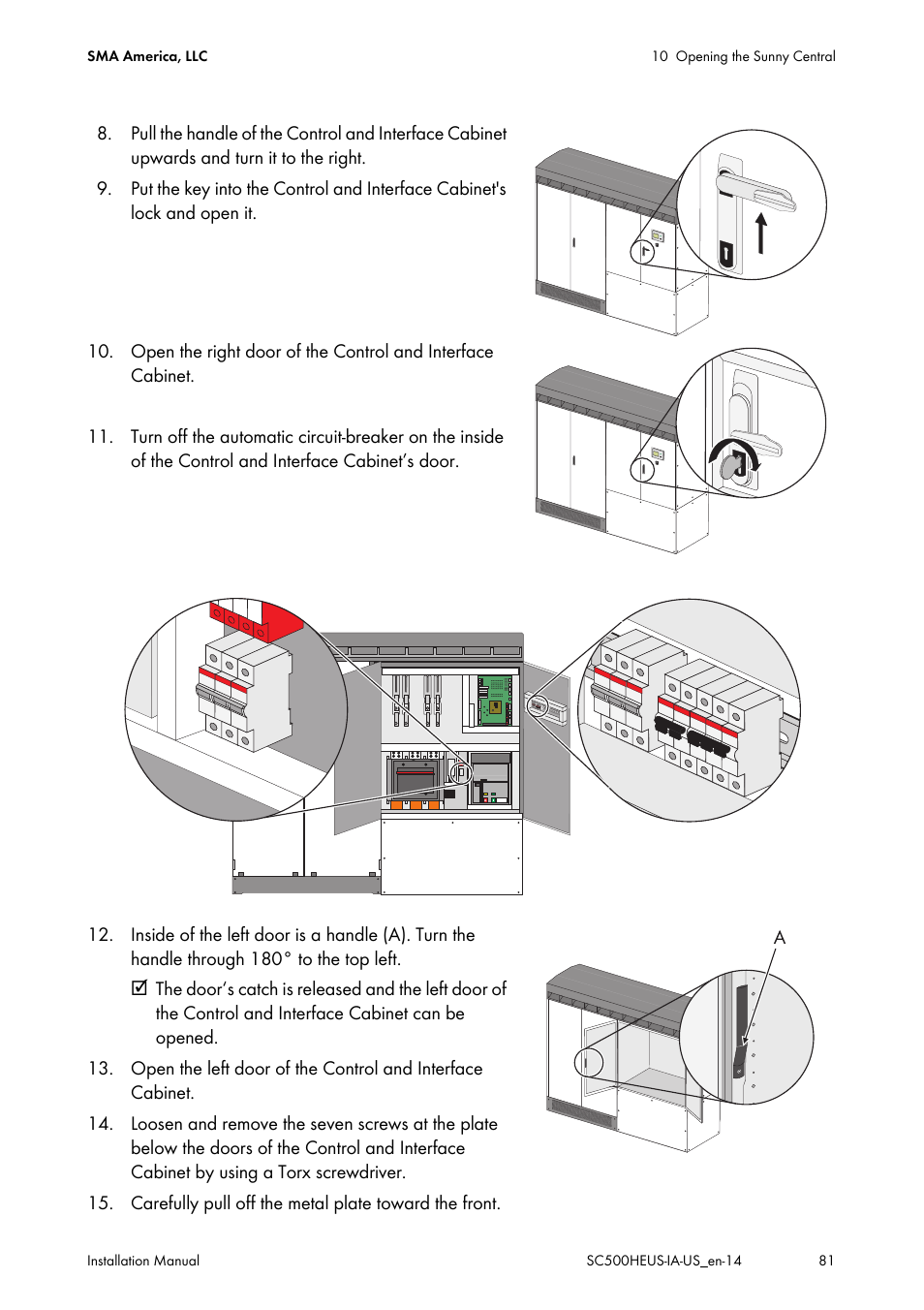SMA SC 500HE-US Installation User Manual | Page 81 / 88