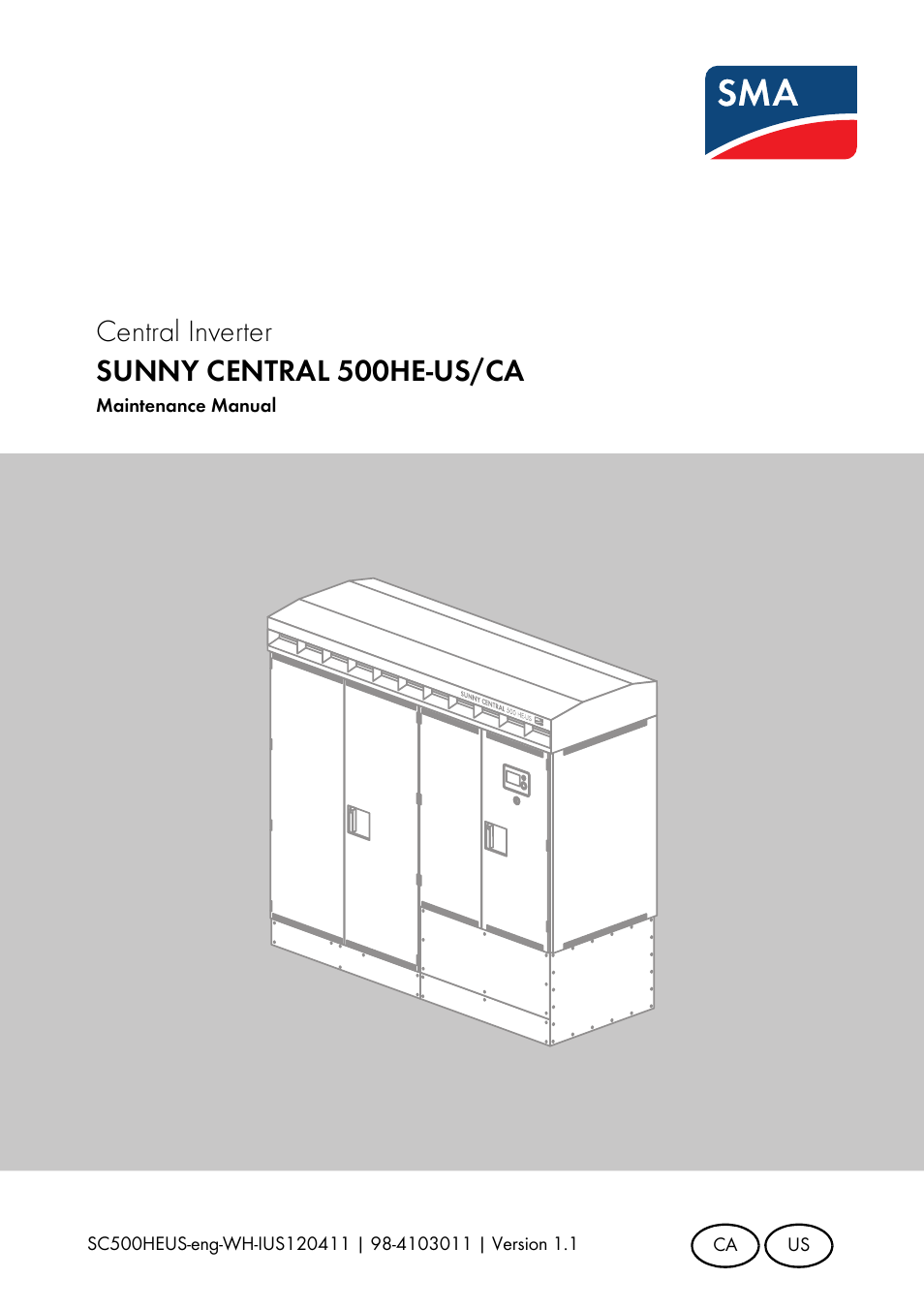 SMA SC 500HE-US Maintenance Manual User Manual | 48 pages