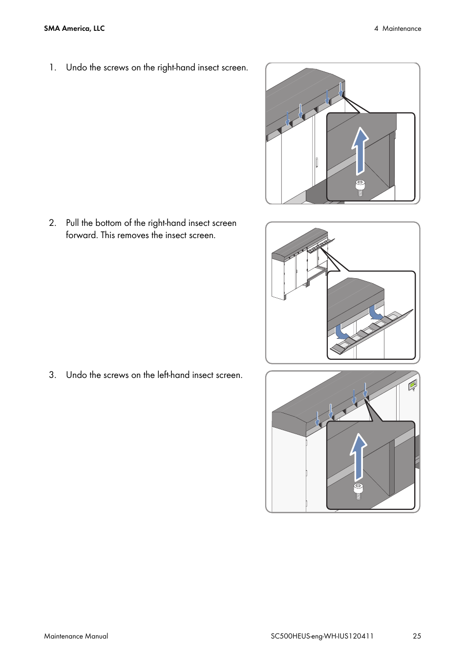 SMA SC 500HE-US Maintenance Manual User Manual | Page 25 / 48