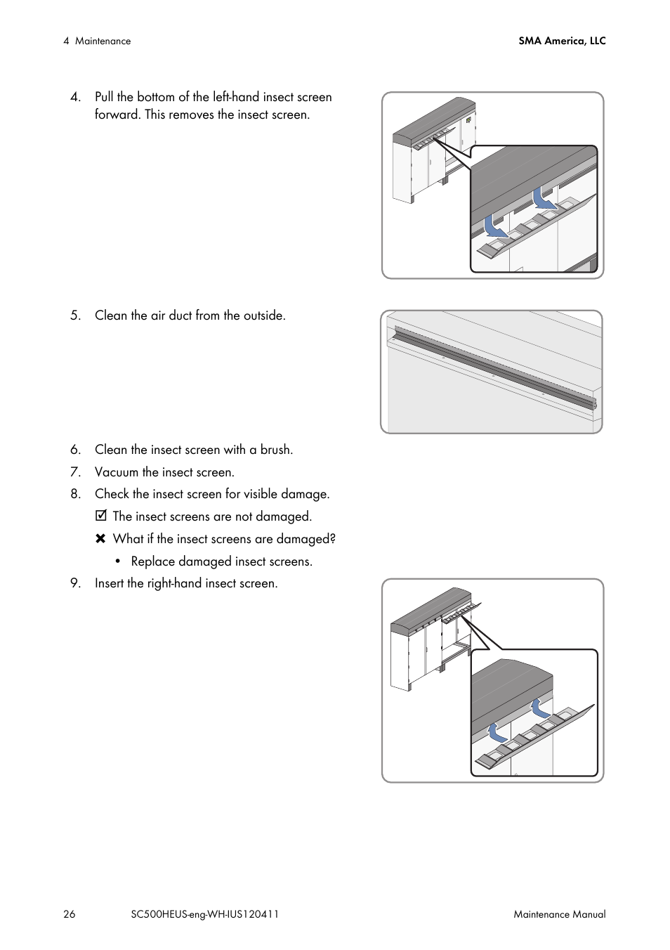SMA SC 500HE-US Maintenance Manual User Manual | Page 26 / 48