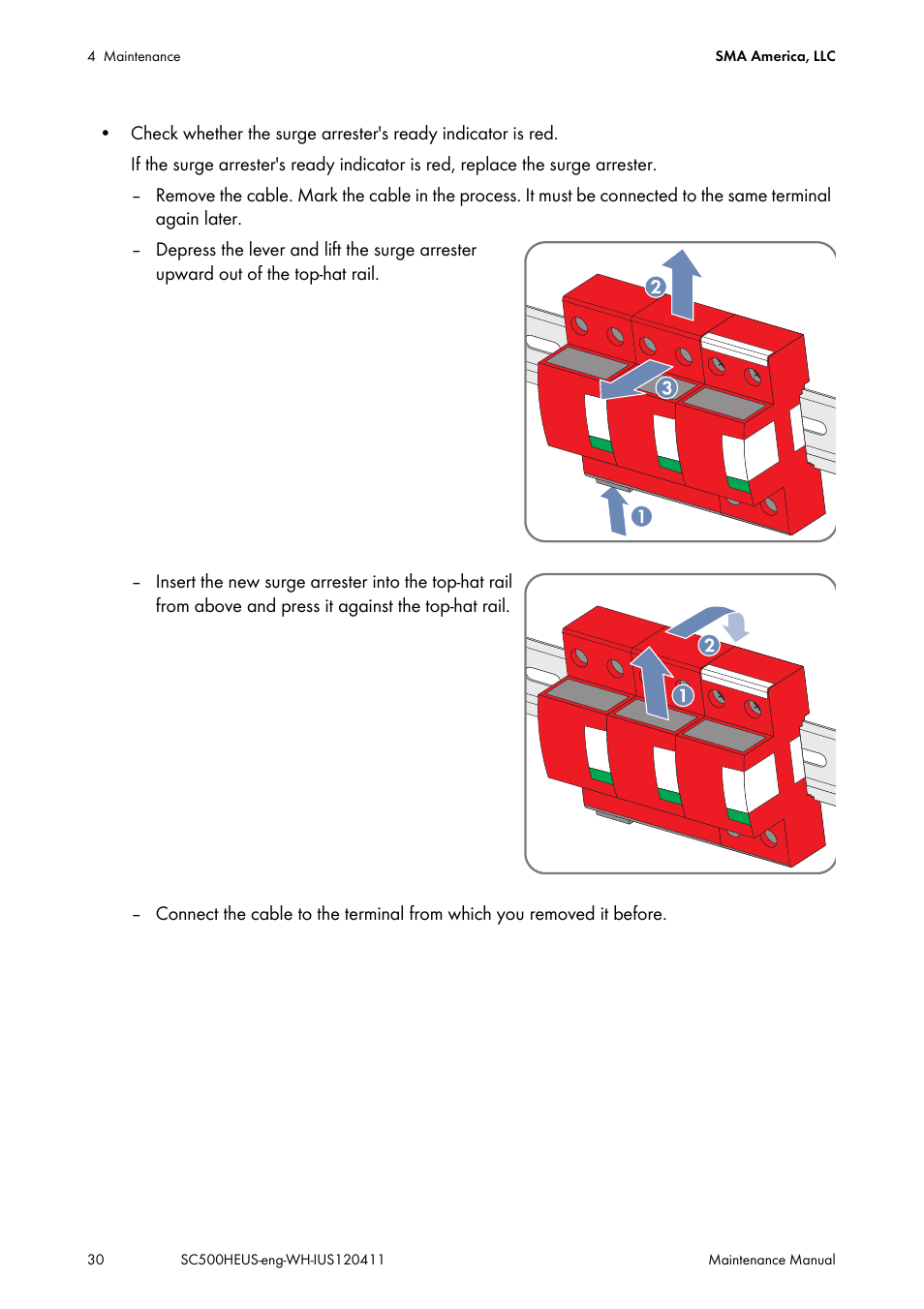 SMA SC 500HE-US Maintenance Manual User Manual | Page 30 / 48