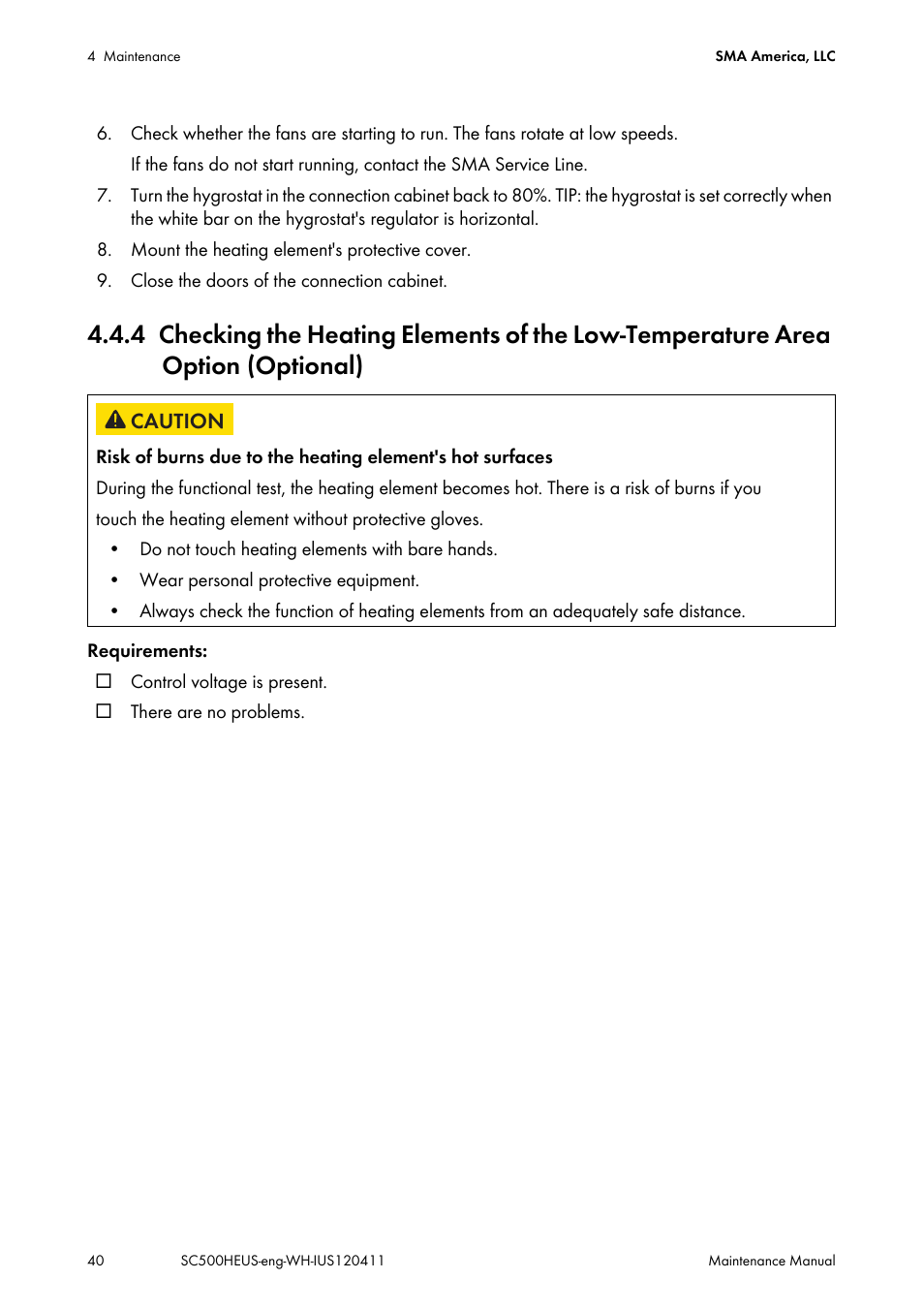 SMA SC 500HE-US Maintenance Manual User Manual | Page 40 / 48