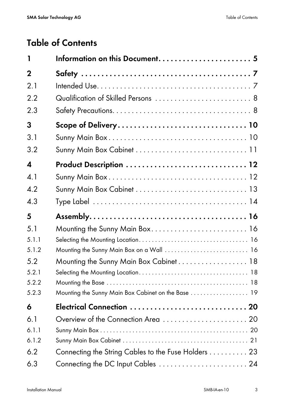 SMA SMB User Manual | Page 3 / 36