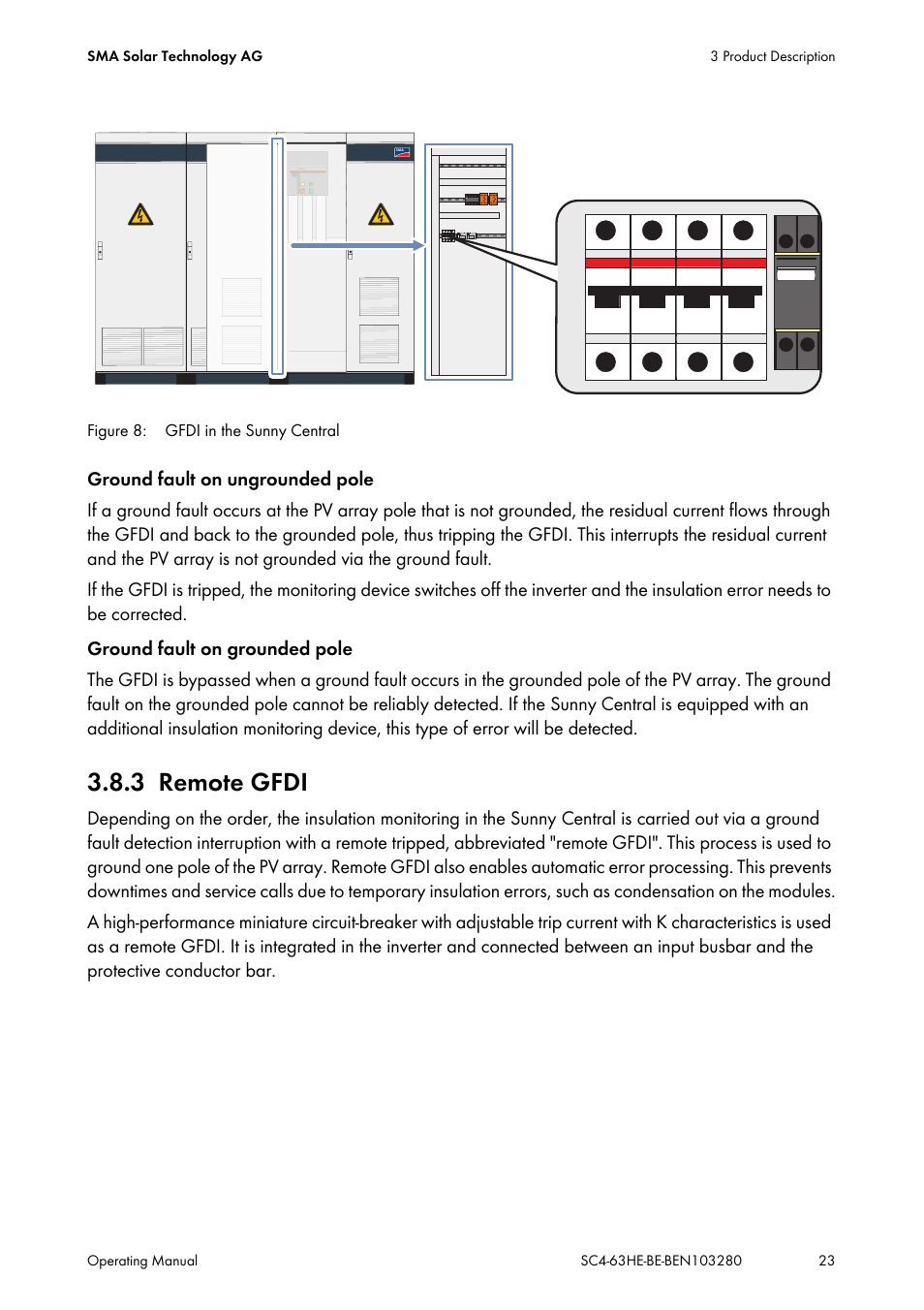 3 remote gfdi, Remote gfdi | SMA SC 400HE User Manual | Page 23 / 104
