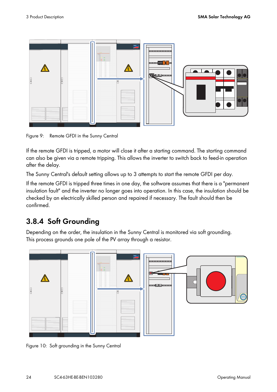 4 soft grounding, Soft grounding | SMA SC 400HE User Manual | Page 24 / 104