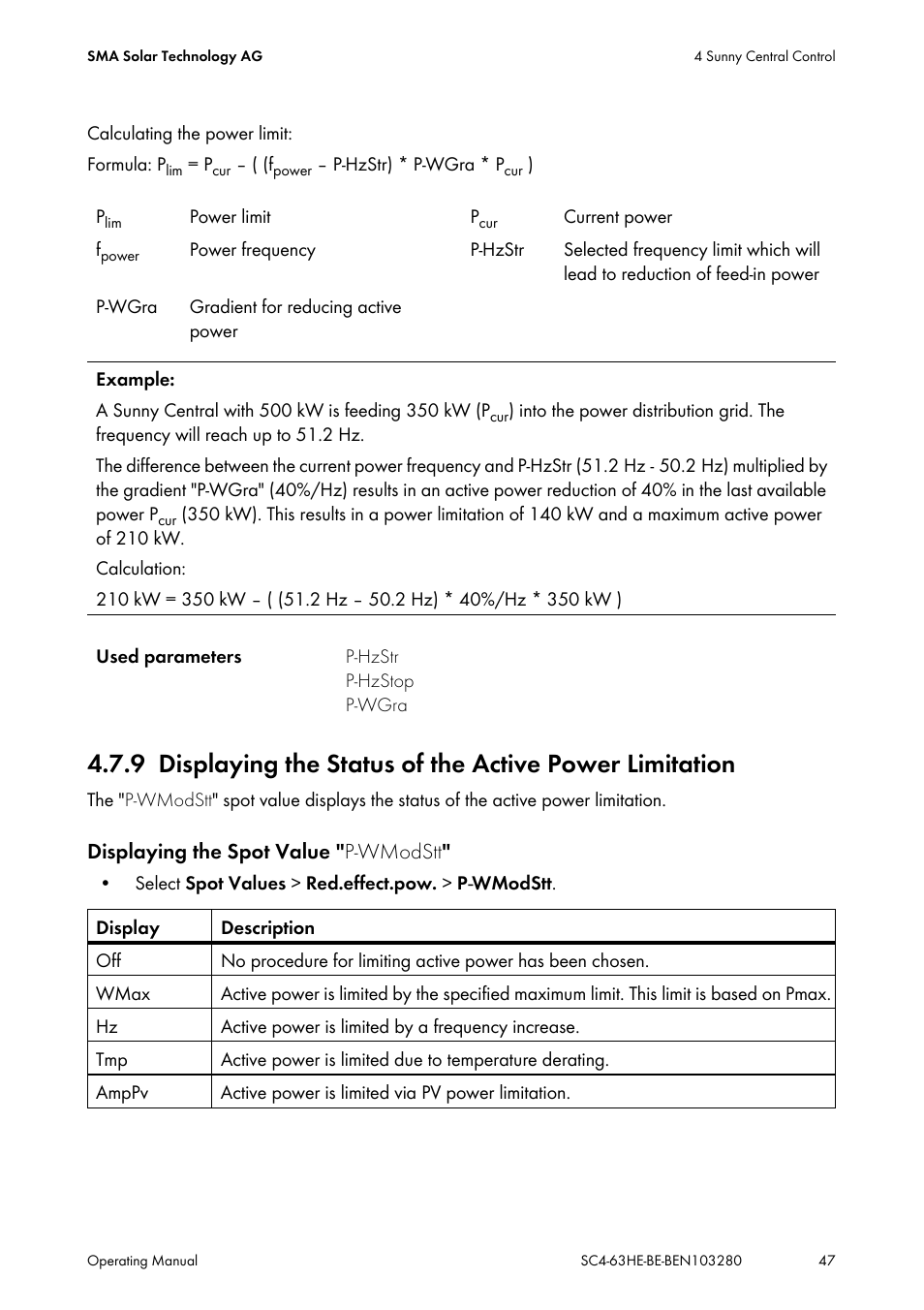 SMA SC 400HE User Manual | Page 47 / 104
