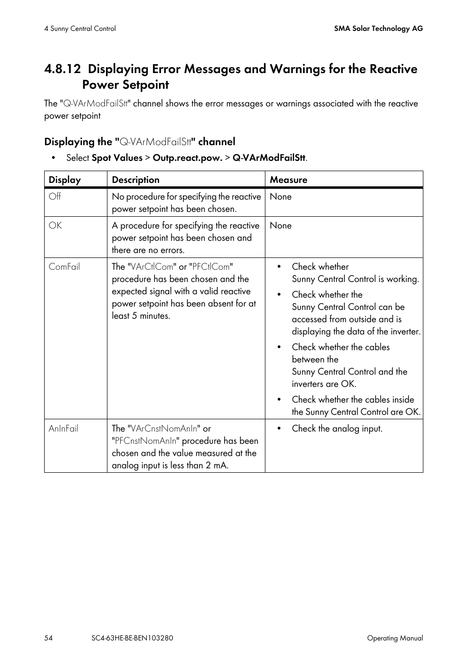 SMA SC 400HE User Manual | Page 54 / 104